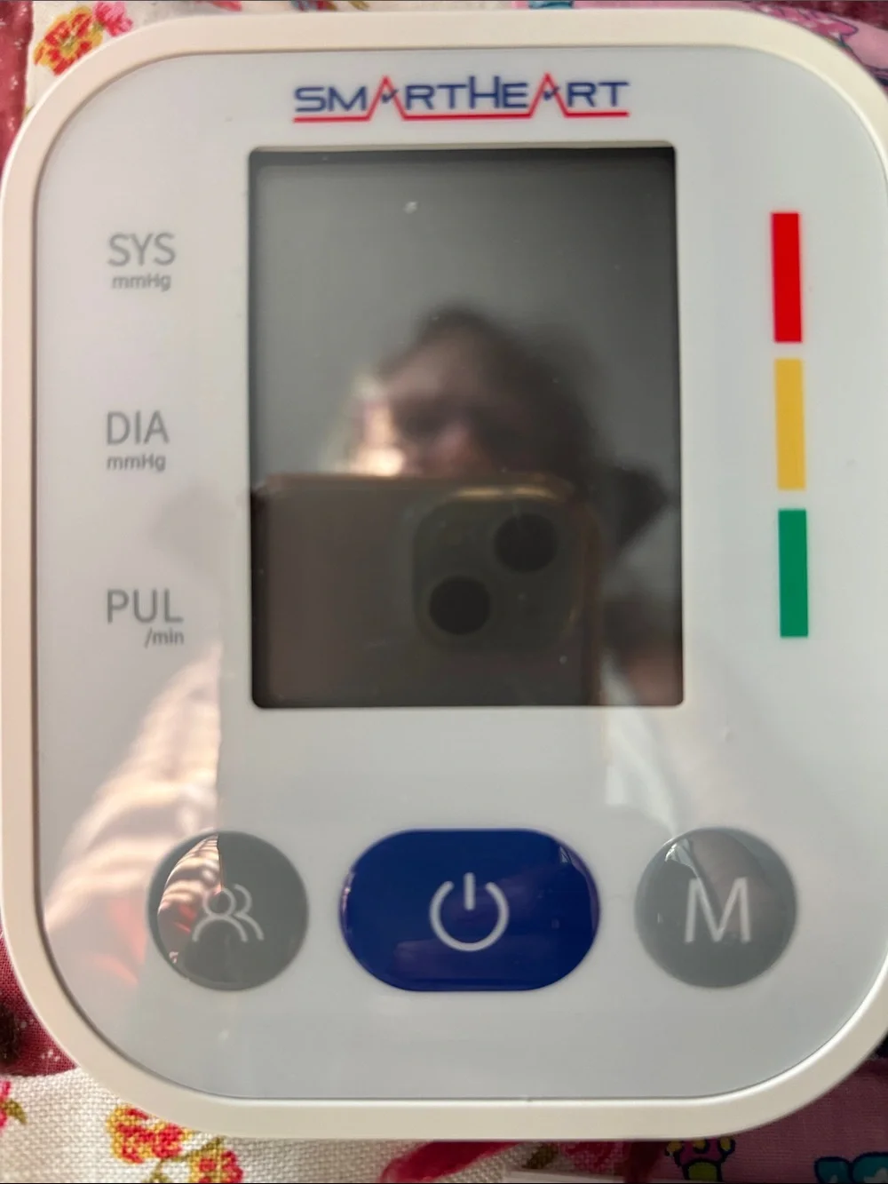 Smart Heart Blood Pressure Monitor with Wide-Range Arm Cuff (White)